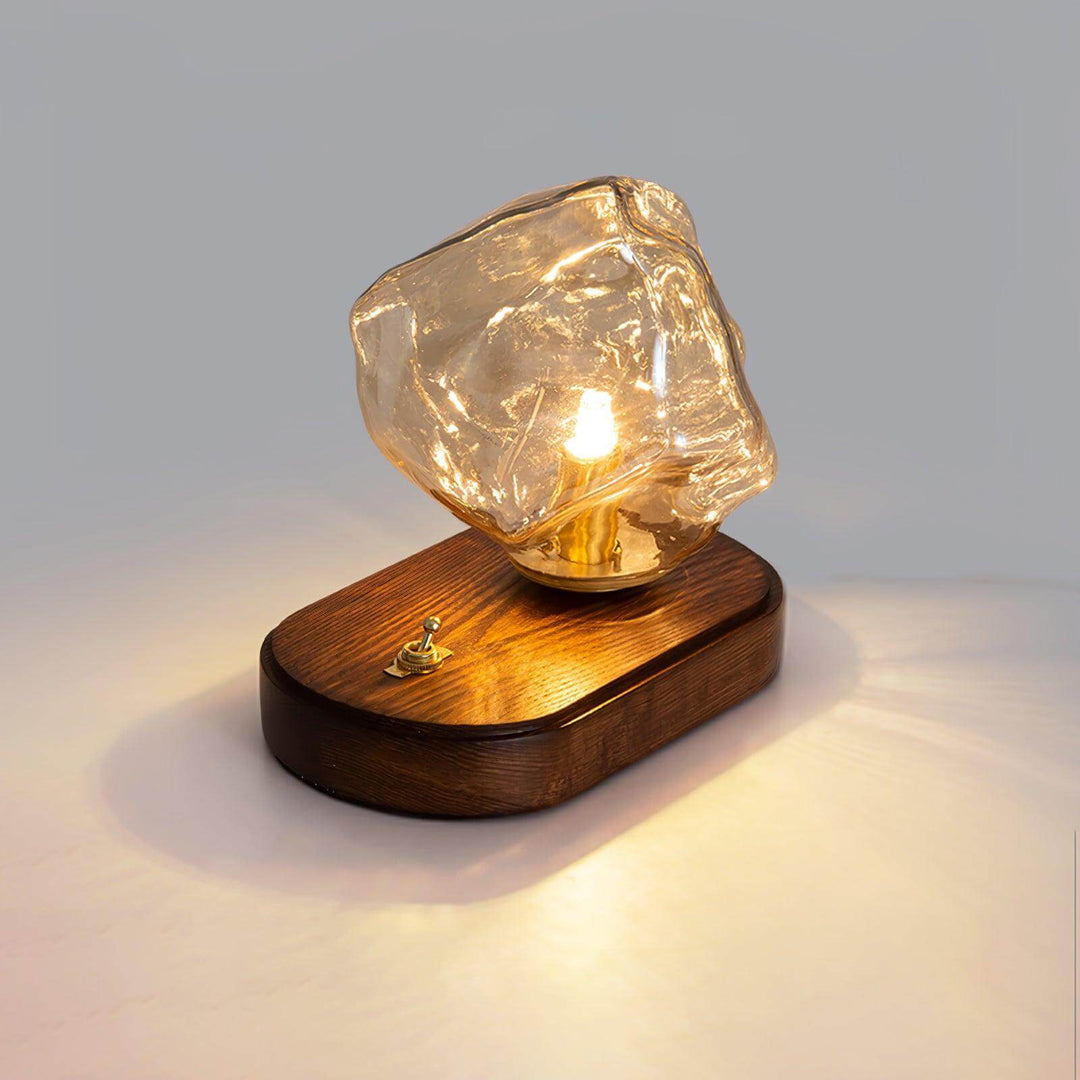 Lampe de table en verre Ice Stone Design