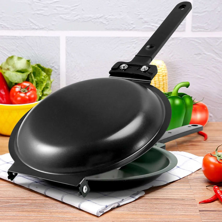 Poêle à crêpes antiadhésive double face 19 cm