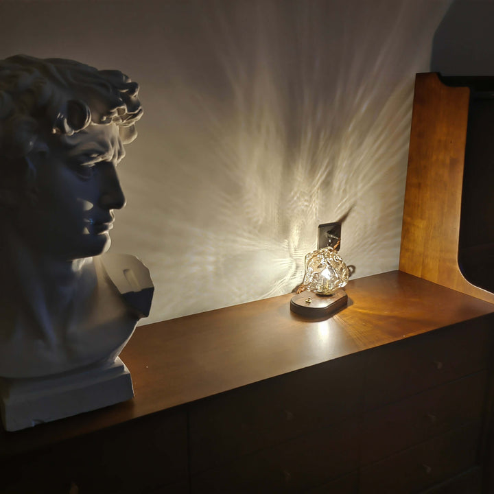 Lampe de table en verre Ice Stone Design