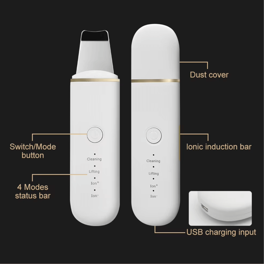 Nettoyeur de peau à ultrasons, nettoyeur de pores, éliminateur de points noirs