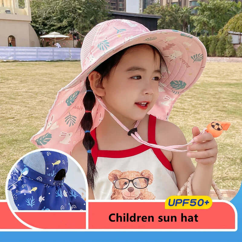 Sonnenhut Kinder UPF 50+ - Breiter Rand, Verstellbar