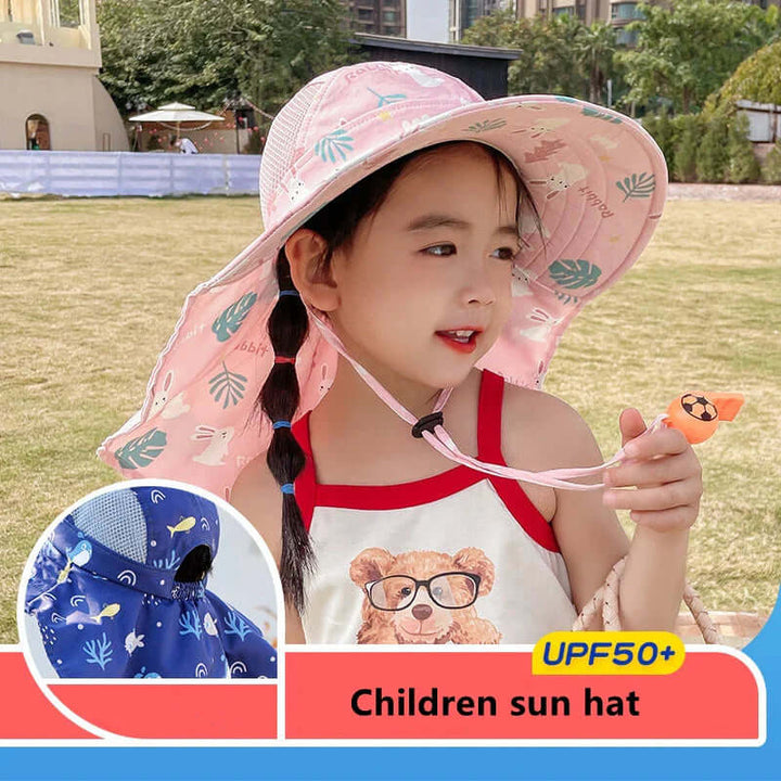 Sonnenhut Kinder UPF 50+ - Breiter Rand, Verstellbar