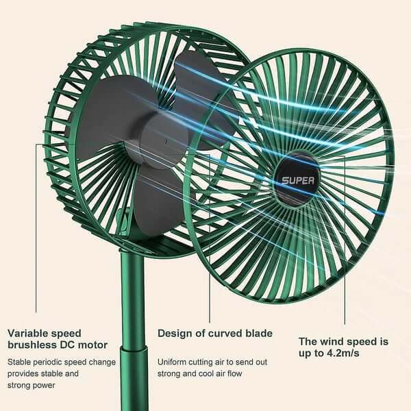 Ventilateur pliable portable à 3 vitesses