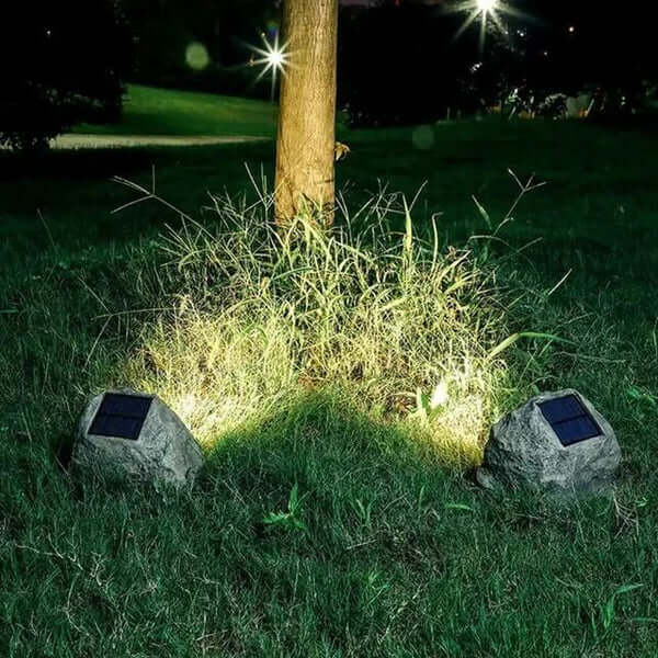 Solar Steinlampe Außen Garten, 17 x 20 cm