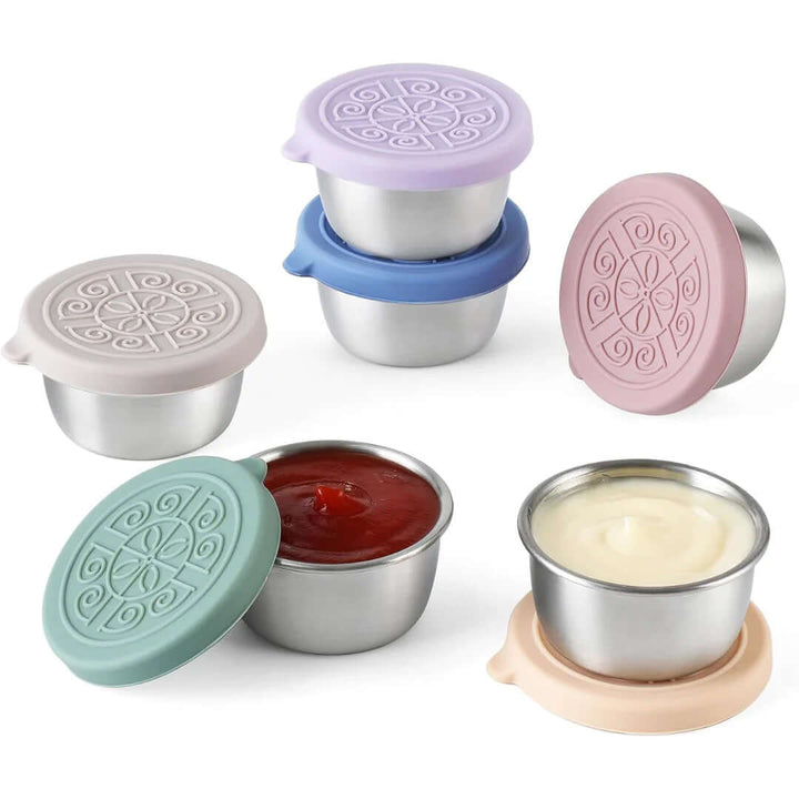 Ensemble de récipients à sauce en acier inoxydable