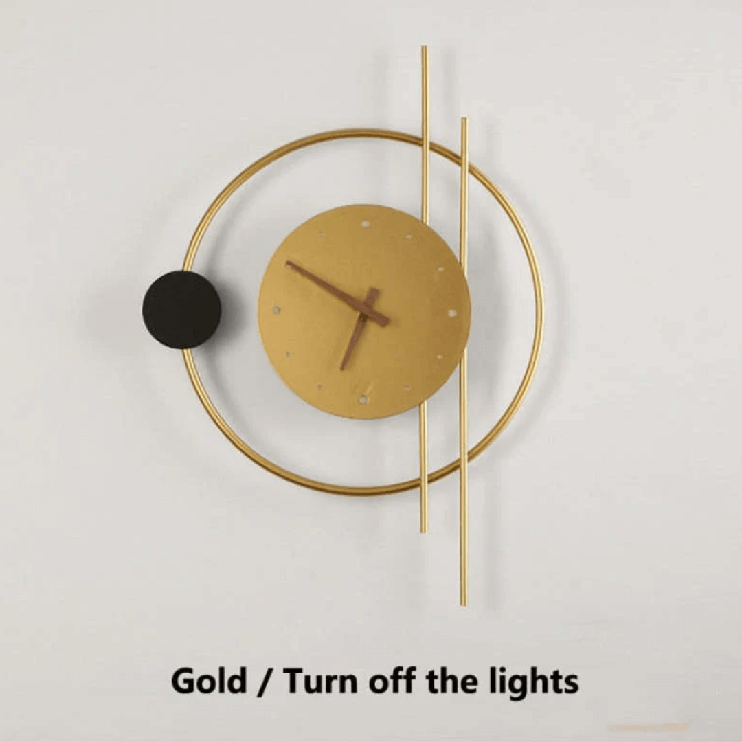 Horloge murale LED avec éclairage, design moderne