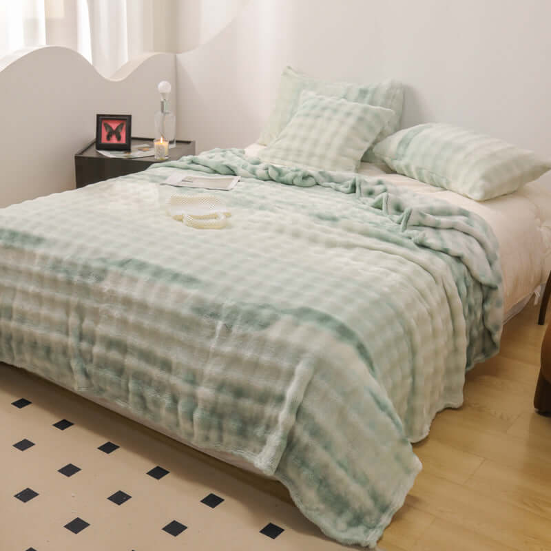 Couverture d'hiver en laine - douillette et chaude