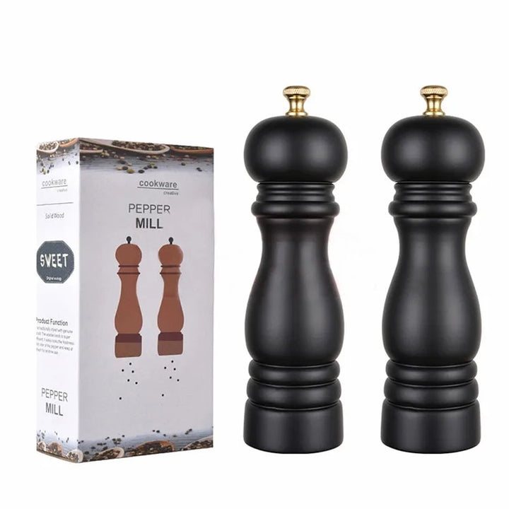 Elegantes Salz- und Pfeffermühlen-Set Holz