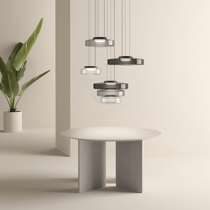 Elegante Bauhaus Glas-Hängeleuchte