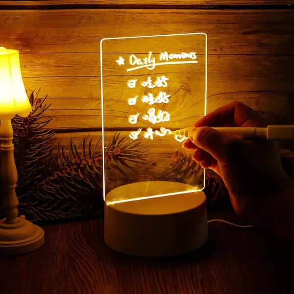 LED Schreibblock Leuchtblock Notizblock A5