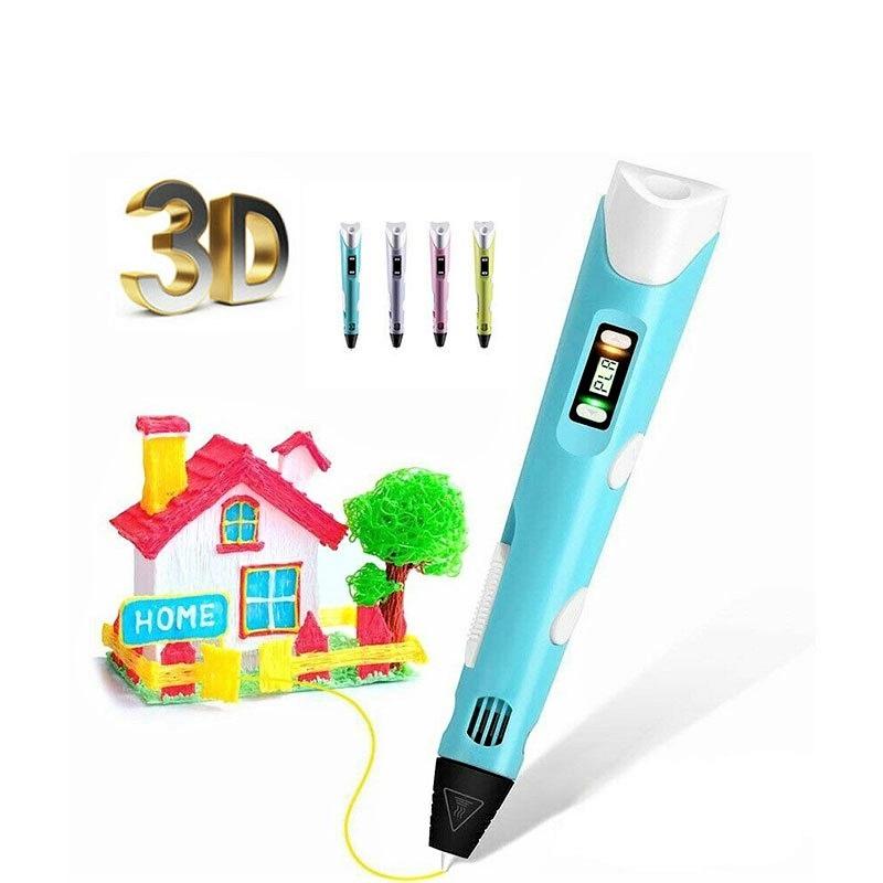 "3D-Druckstift in Aktion mit buntem Filament, ideal für kreative Projekte in 3D, perfekt für Künstler und Bastler."
