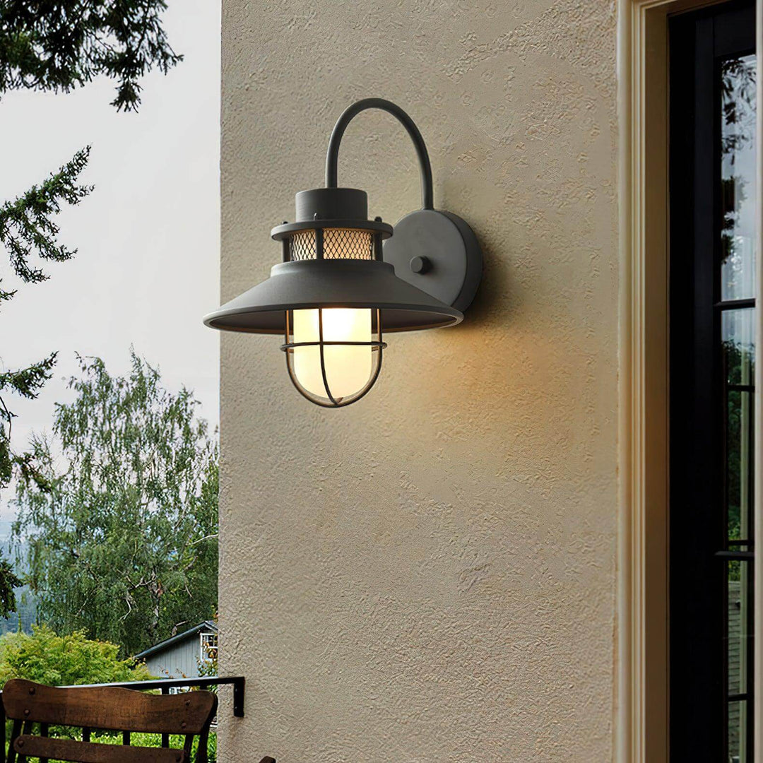 Außenwandleuchte Industrial Design Metall & Glas IP65