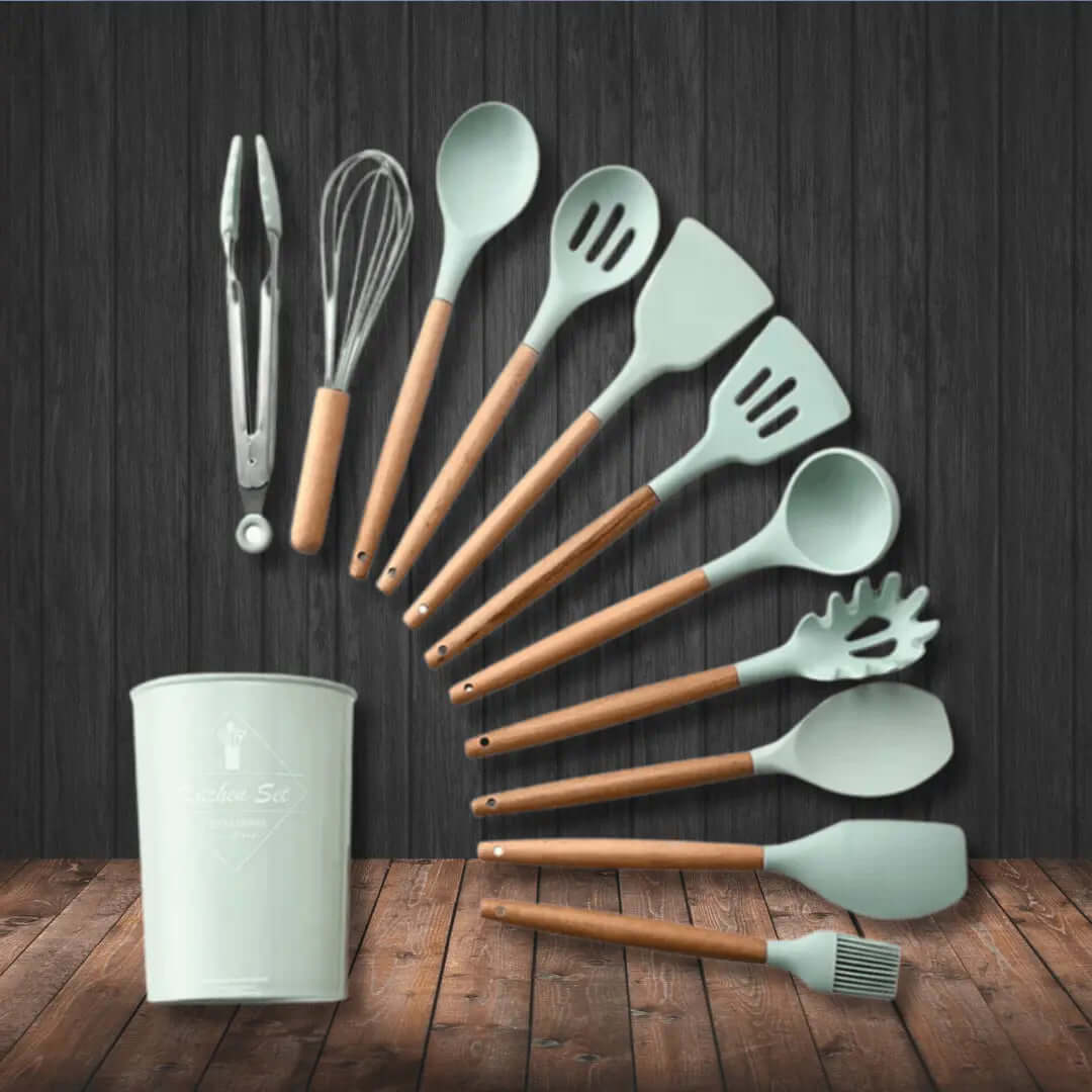Silikon Küchenutensilien-Set 12-tlg. - Hitzebeständig