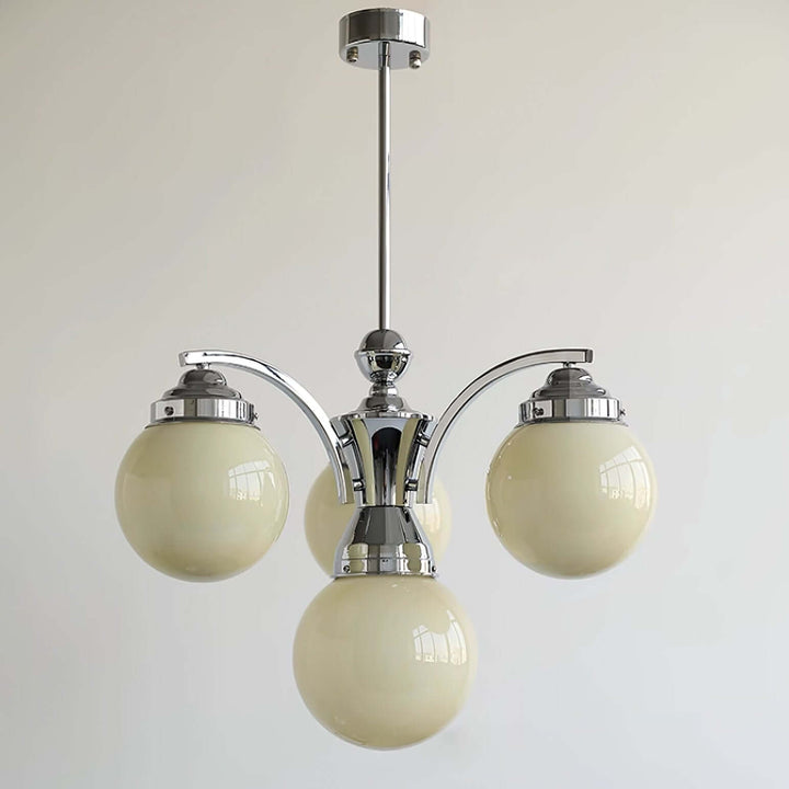 Runder Retro-Kronleuchter aus Glas