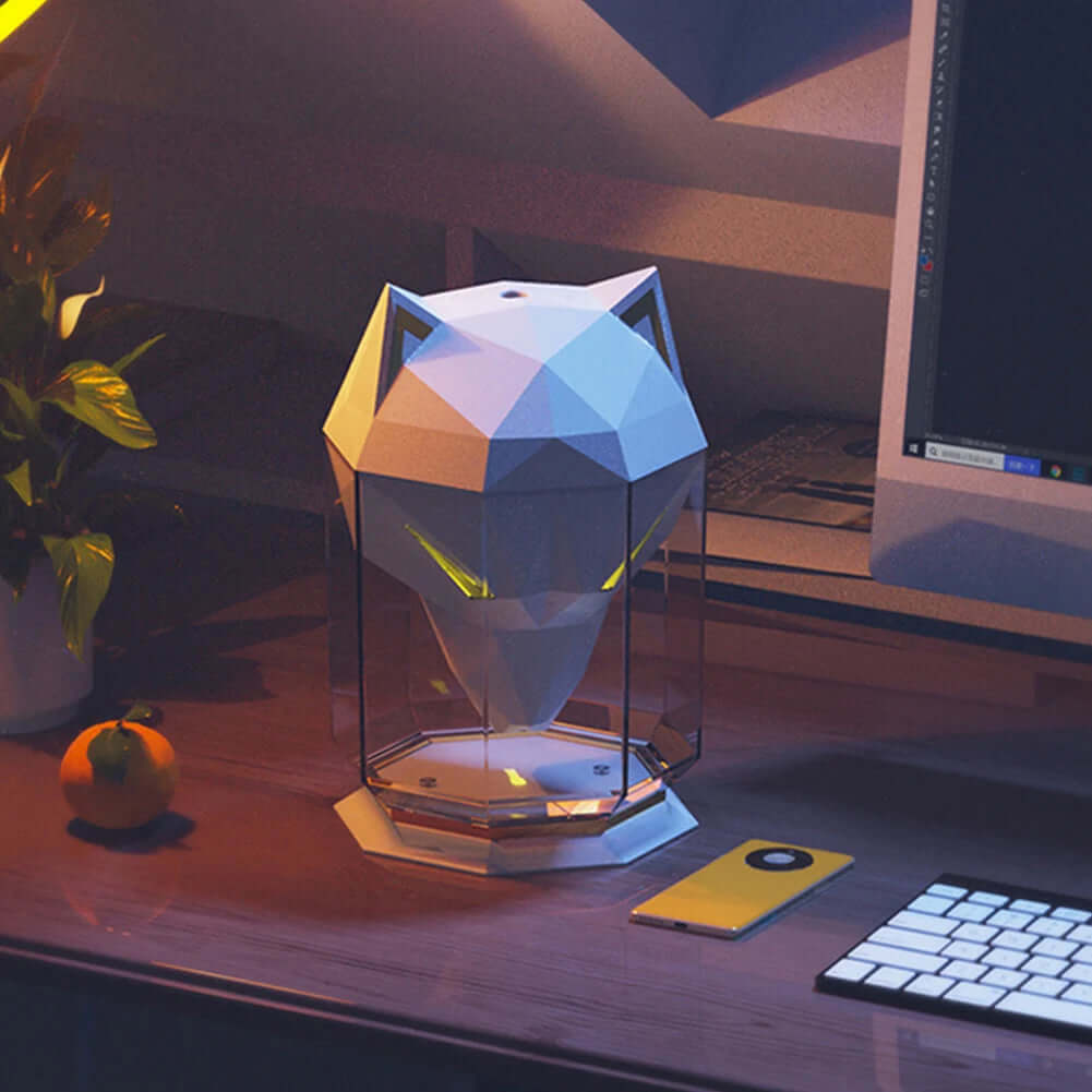 Humidificateur veilleuse tête de loup