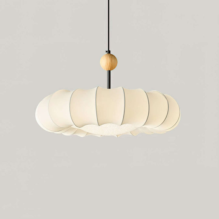 Elegante Hängeleuchte mit Stoffschirm 50cm