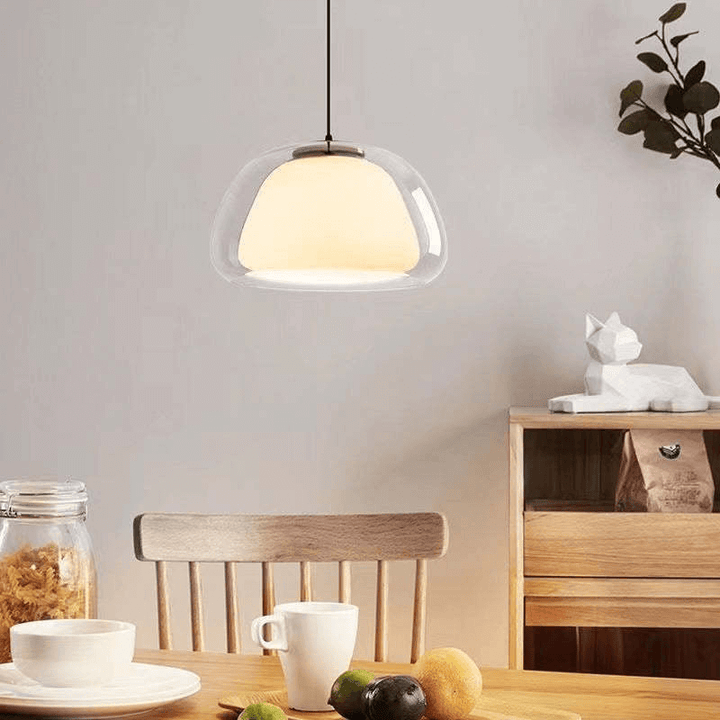 Moderne Milchglas Hängeleuchte Jelly
