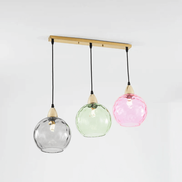 Moderne 3er Cluster Pendelleuchte Glas