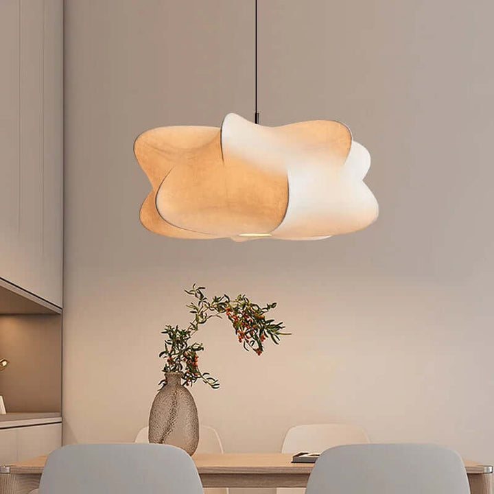 Lampe suspendue en soie japonaise