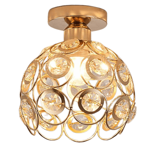 Luxuriöse Goldene Ball Deckenleuchte
