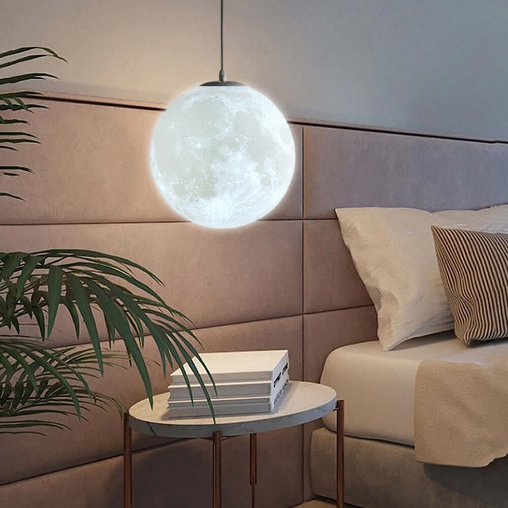 3D Mond Pendelleuchte - dimmbar