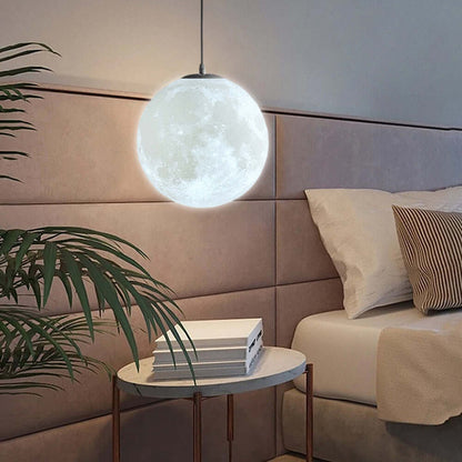 3D Mond Pendelleuchte - dimmbar
