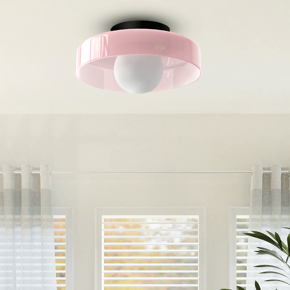 Plafonnier rond moderne en verre