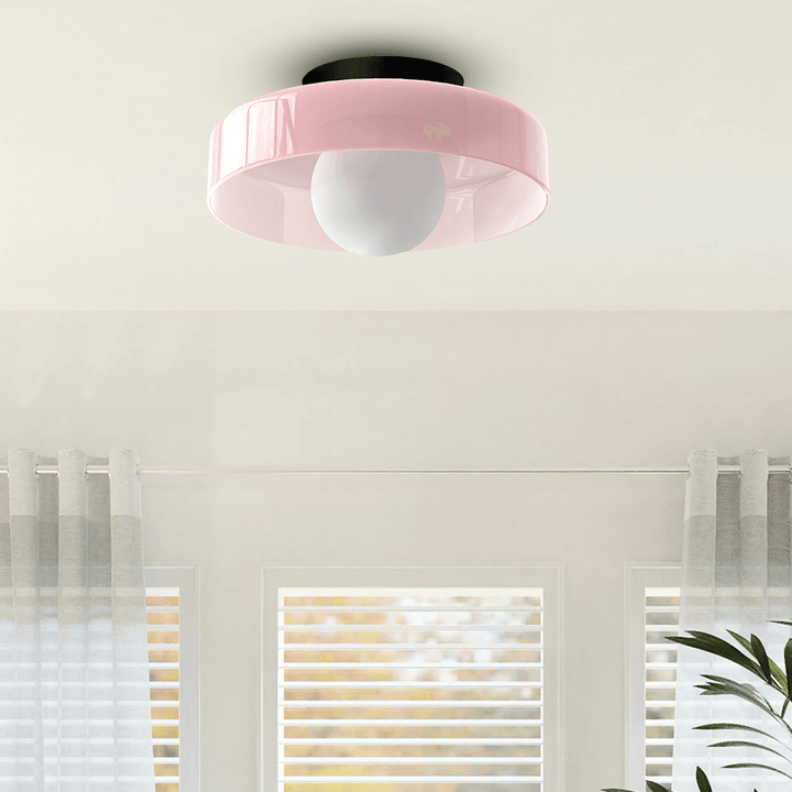 Plafonnier rond moderne en verre