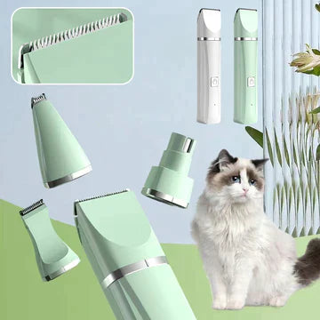 "4-in-1 Tierpflege-Trimmer für Fell- und Klauenpflege, kompaktes Design, ideal für Haustiere, ergonomisch, leise"
