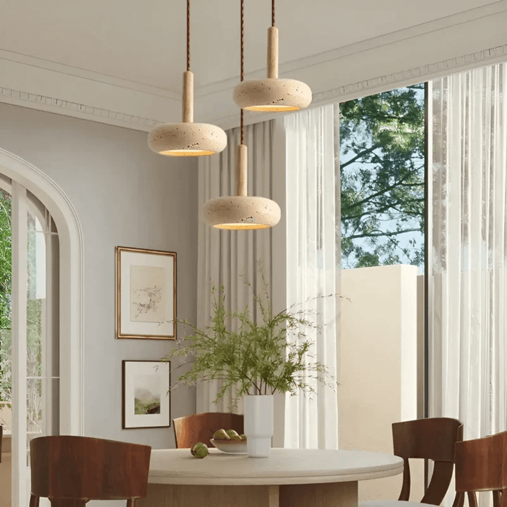LED Deckenleuchte Retro Design Holzoptik