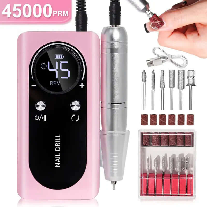 Tragbares Maniküre-Set mit Elektro-Nagelfeile