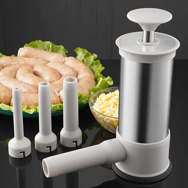 Wurstfüller Manuell - 1KG Füllmenge - 4 Fülltüllen