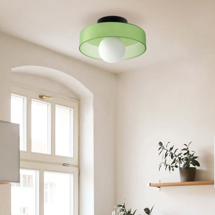 Plafonnier rond moderne en verre