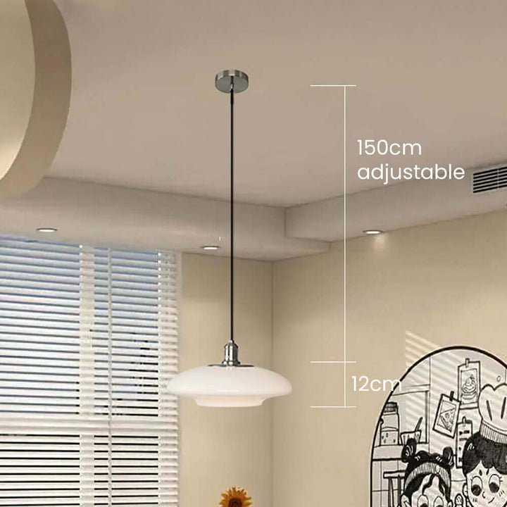 Moderne Weiße Glas Pendelleuchte