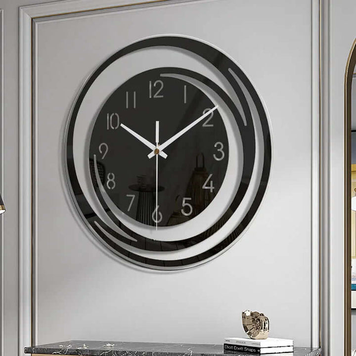 Moderne Acryl Wanduhr - Schwarz