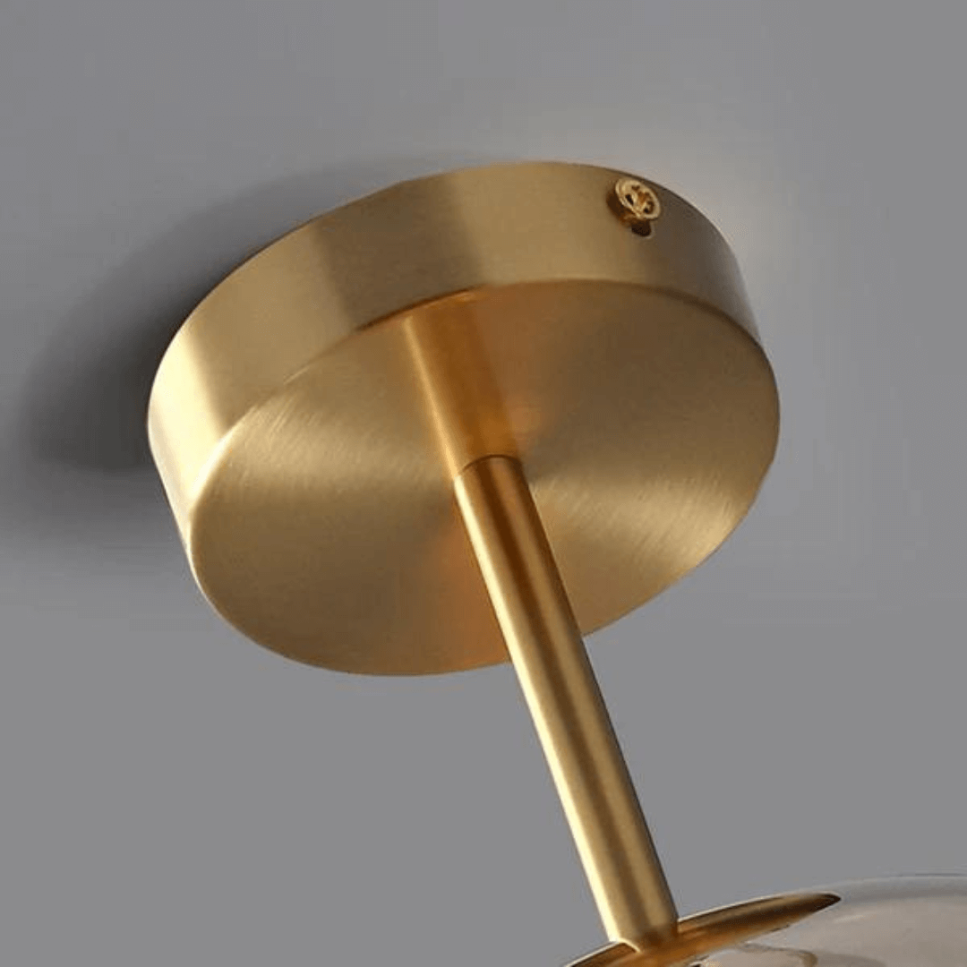 Moderne LED Deckenleuchte, Warmweiß, Metall & Glas