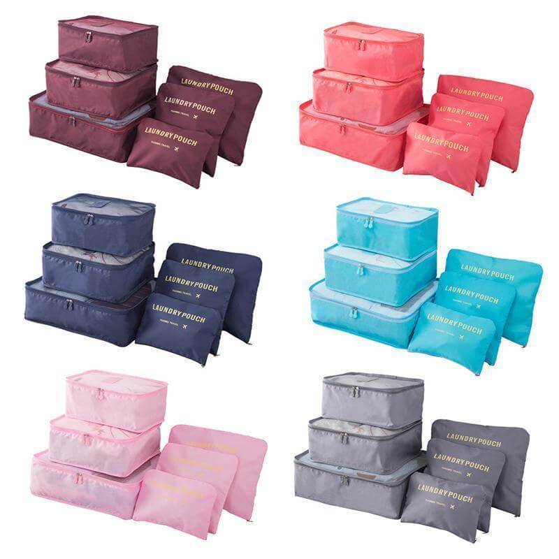 Ensemble de 6 cubes de rangement de voyage