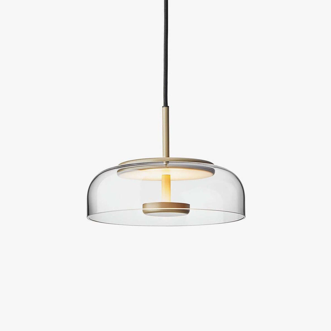 Moderne Pendelleuchte - Messing & Glas