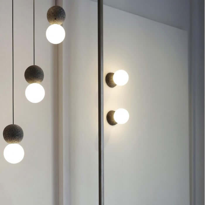 Hängeleuchte Zement & Glas Designleuchte