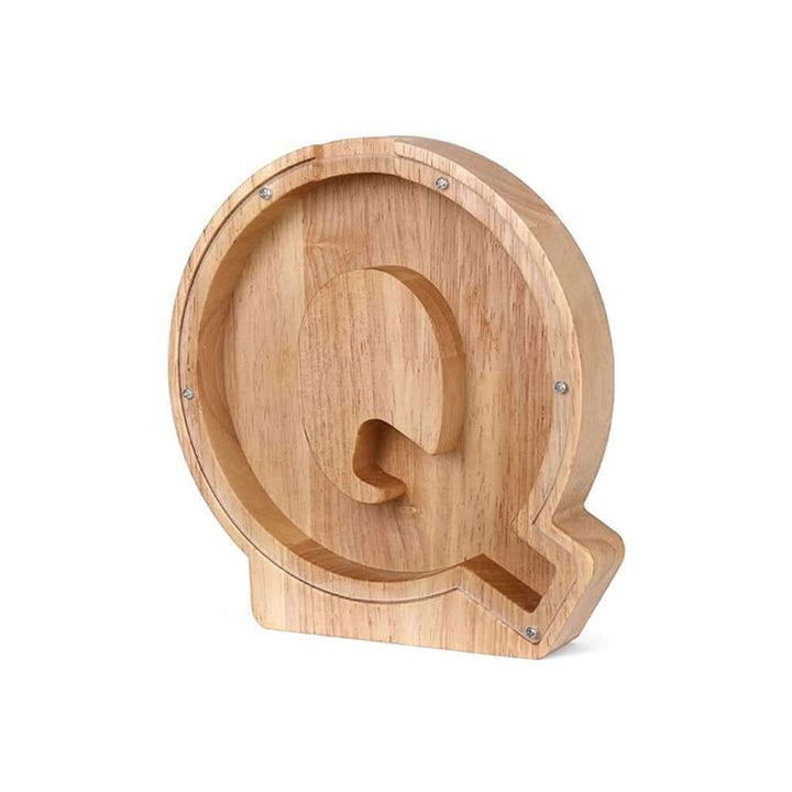 Holz Alphabet Sparschwein Buchstaben Spardose