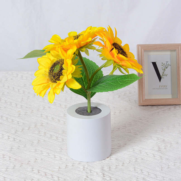LED Sonnenblumenlampe Stimmungslicht Dekoleuchte