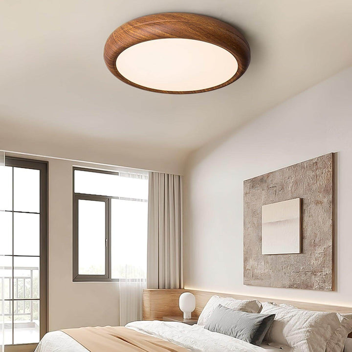 LED Deckenleuchte Holzoptik Modern Rund