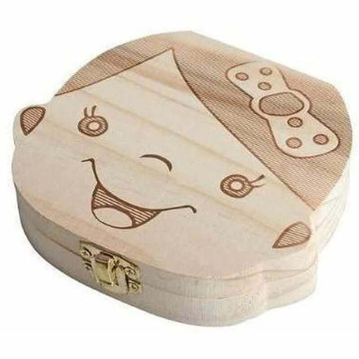 Holz-Milchzahnbox für Kinder - Erinnerungsbox