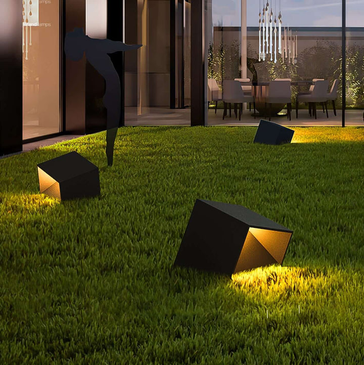 Solar Aussenleuchte Garten LED Würfel IP65