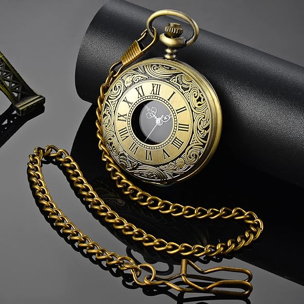 Elegante Vintage Taschenuhr mit Kette