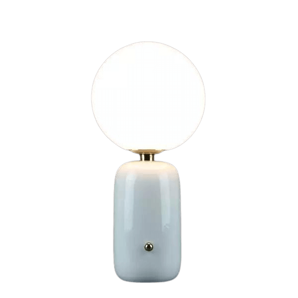 Elegante Tischleuchte mit Glasfuß