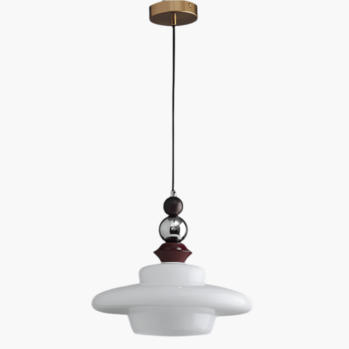 Elegante Beige Glas Hängeleuchte