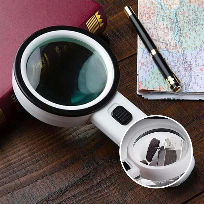 Lampe loupe LED 30x avec loupe