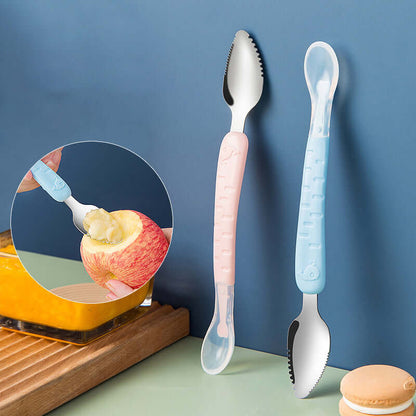 Lot de 2 cuillères en silicone pour bébé - Alimentation douce et sûre