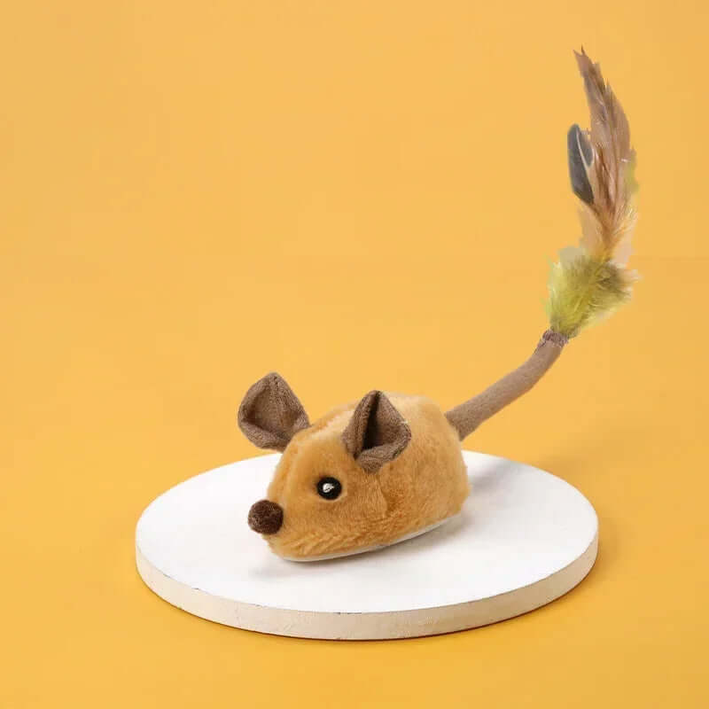 Jouet interactif pour chat souris avec plume